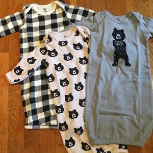 3 night gowns/sleep sacks